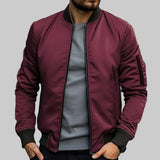 Bomber classico con collo a costine da uomo