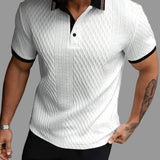 Maglia Polo Uomo Colorblock in Poliestere