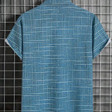 Camicia a Quadri e Righe dal Taglio Morbido