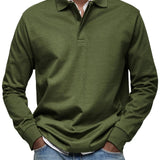 Polo Uomo Elegante a Maniche Lunghe