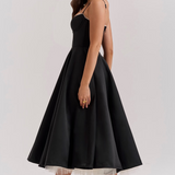 Vestito Midi Elegante in Seta Duchesse