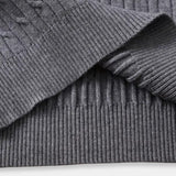 Maglione Uomo a Trecce con Mezza Zip