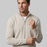 Maglione Uomo con Zip Corta e Collo Alto