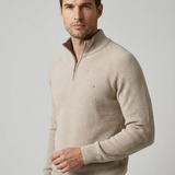 Maglione Uomo con Collo Alto e Mezza Zip