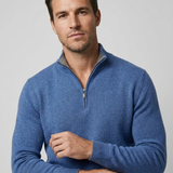 Maglione Uomo con Zip Corta e Collo Alto