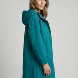 Giacca Lunga Oversize con Cappuccio