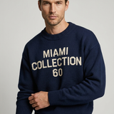 Maglione Uomo Oversized con Stampa Americana