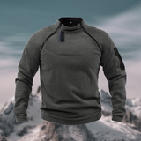 Maglione uomo con colletto alto e zip