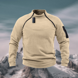 Maglione uomo con colletto alto e zip
