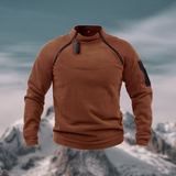 Maglione uomo con colletto alto e zip