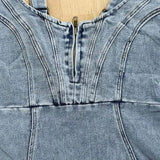 Abito Denim Donna Aderente con Spacco Laterale