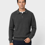 Maglione Uomo a Righe con Collo Polo