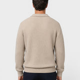Maglione Uomo a Righe con Collo Polo