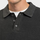 Maglione Uomo a Righe con Collo Polo