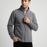 Giacca in pile con collo alto versatile