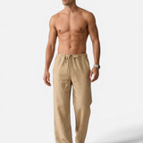 Pantaloni Uomo Effetto Lino Relax