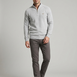 Maglione Uomo con Collo Alto e Mezza Zip