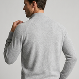 Maglione Uomo con Collo Alto e Mezza Zip
