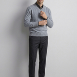 Maglione Uomo Mezza Zip con Motivo Etnico