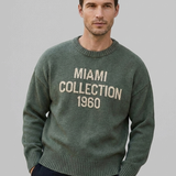 Maglione Uomo Oversized con Stampa Americana