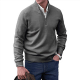 Maglione Uomo in Maglia con Collo Zip