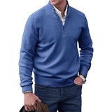 Maglione Uomo in Maglia con Collo Zip