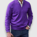 Maglione Uomo in Maglia con Collo Zip