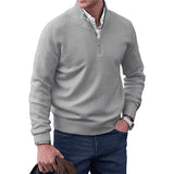 Maglione Uomo in Maglia con Collo Zip