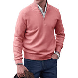 Maglione Uomo in Maglia con Collo Zip
