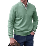 Maglione Uomo in Maglia con Collo Zip