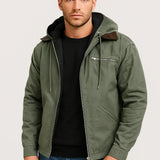 Felpa con cappuccio e zip relaxed fit da uomo