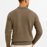 Maglione Polo Uomo con Collo Strutturato