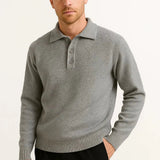 Maglione Polo Uomo con Collo Strutturato