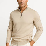 Maglione Uomo in Misto Cotone con Zip