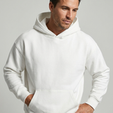 Felpa Uomo Oversize in Misto Cotone con Cappuccio