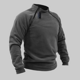Maglione uomo con colletto alto e zip