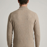 Maglione Uomo a Costine con Mezza Zip