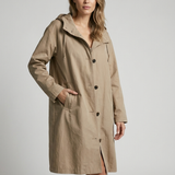 Giacca Lunga Oversize con Cappuccio