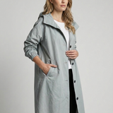 Giacca Lunga Oversize con Cappuccio