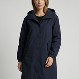 Giacca Lunga Oversize con Cappuccio