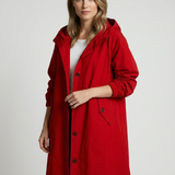 Giacca Lunga Oversize con Cappuccio