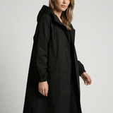 Giacca Lunga Oversize con Cappuccio