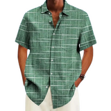 Camicia a Quadri e Righe dal Taglio Morbido