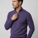 Maglione Uomo con Zip Corta e Collo Alto