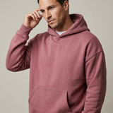 Felpa Uomo Oversize in Misto Cotone con Cappuccio