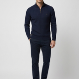 Maglione Uomo a Costine con Mezza Zip