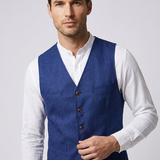 Gilet Uomo con Scollo a V e Bottoni
