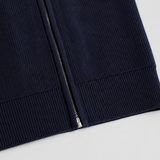 Cardigan Uomo con Zip Completa e Colletto Alto