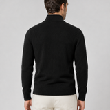 Cardigan Uomo con Zip Completa e Colletto Alto
