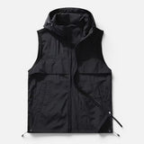 Gilet Uomo Leggero con Cappuccio e Zip